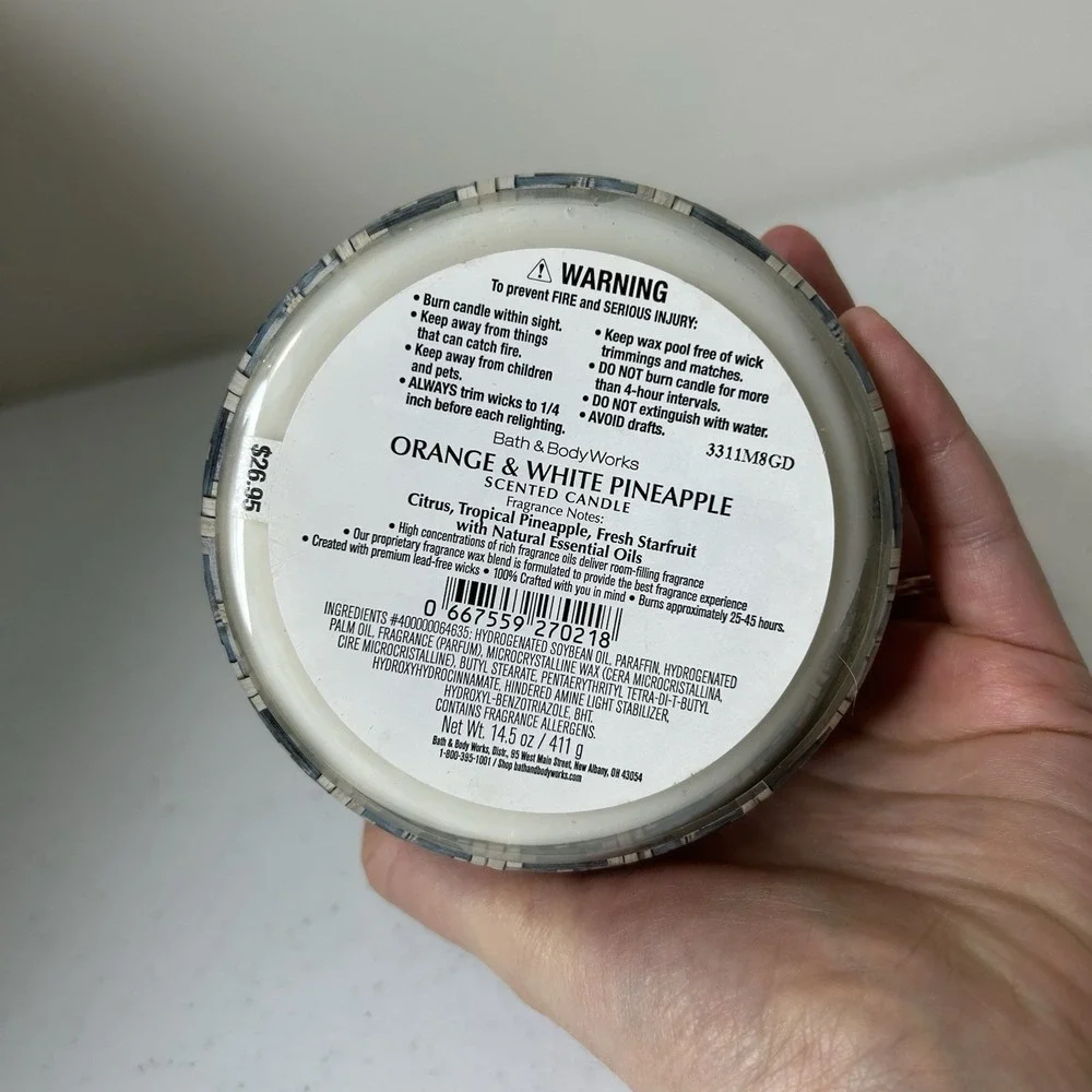 Bath & Body Works BALI RAINFOREST Candle Large 3-Wick 14.5 oz
